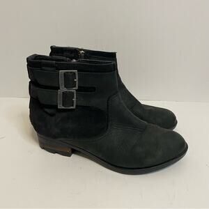 Sorel Women's Lolla Waterproof Leather Ankle Boots Black Size 8.5